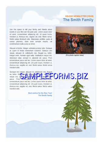 Family Holiday Newsletter docx pdf free